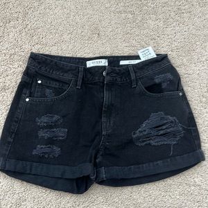 Guess Boyfit Black Jean Shorts